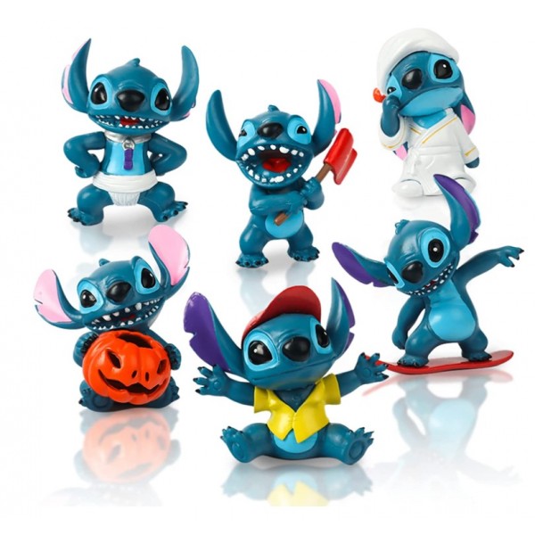 Набір фігурок Ліло та Стіч Lilo and Stitch міні фігурки дитячий ігровий набір 6 шт. 5-7,5 см