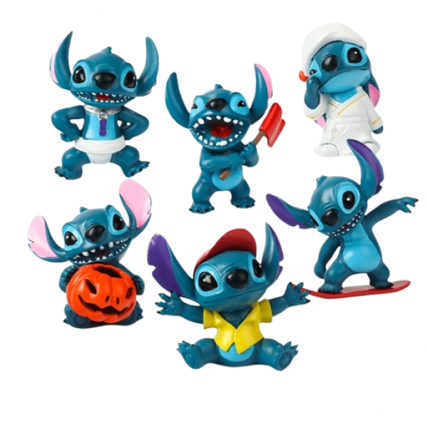 Набір фігурок Ліло та Стіч Lilo and Stitch міні фігурки дитячий ігровий набір 6 шт. 5-7,5 см