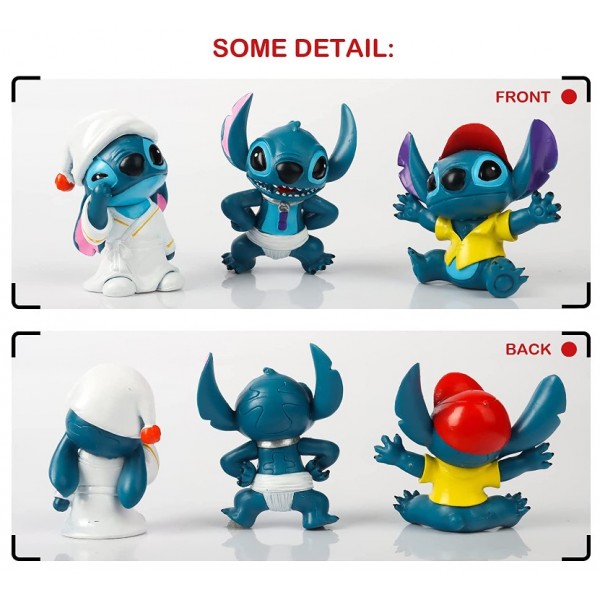 Набір фігурок Ліло та Стіч Lilo and Stitch міні фігурки дитячий ігровий набір 6 шт. 5-7,5 см