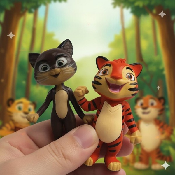Набір фігурок Лео та Тіг Leo &amp; Tig Лісові пригоди маленьких друзів 5 шт 8 см