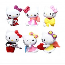 Привіт Кітті фігурки Hello Kitty Хеллоу Кітті дитячі іграшки 6 шт 3,6 см