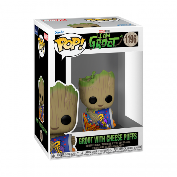 Фігурка Funko Pop Грут I am Groot Я Грут, Грут з сирними слойками Groot with Cheese Puffs Фанко поп 10 см №1196