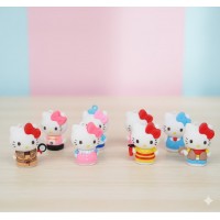 Фігурки Привіт Кітті Hello Kitty Хеллоу Кітті дитячі іграшки брелки 8 шт 4,5 см
