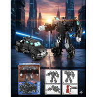 Трансформер міні машинка чорна minitransformes 8см