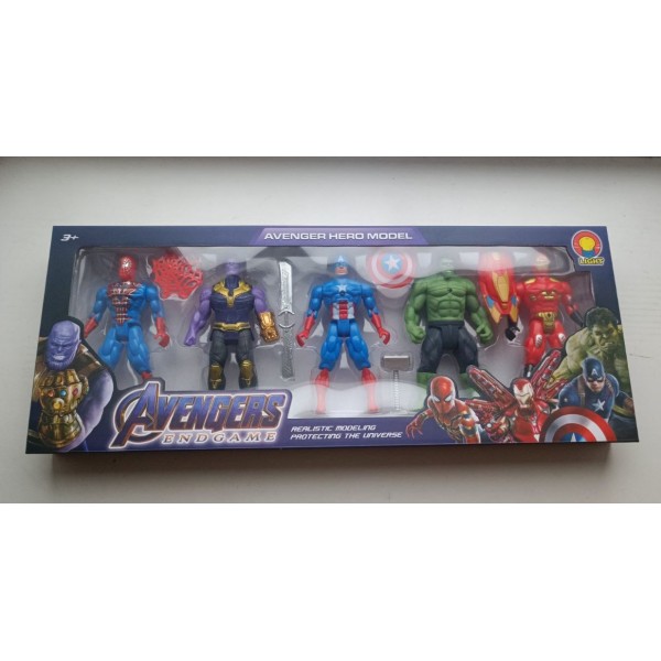Набір супергероїв Месники Танос Халк Людина-павук Залізна людина Капітан Америка Advengers 16см дитячий ігровий набір