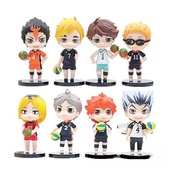 Набір фігурок Волейбол Куроко Kuroko no Basuke Чибі аніме дитячі іграшки 8 шт 10 см