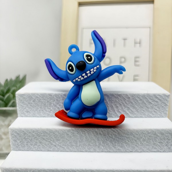 Фігурки Ліло та Стіч брелоки Lilo and Stitch міні дитячий ігровий набір 9 шт гумових фігурок 6 см