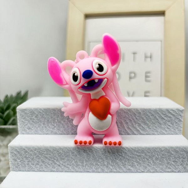 Фігурки Ліло та Стіч брелоки Lilo and Stitch міні дитячий ігровий набір 9 шт гумових фігурок 6 см