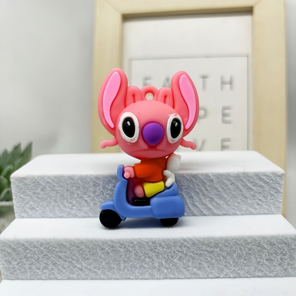 Фігурки Ліло та Стіч брелоки Lilo and Stitch міні дитячий ігровий набір 9 шт гумових фігурок 6 см