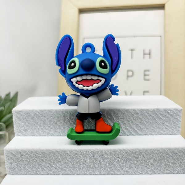 Фігурки Ліло та Стіч брелоки Lilo and Stitch міні дитячий ігровий набір 9 шт гумових фігурок 6 см