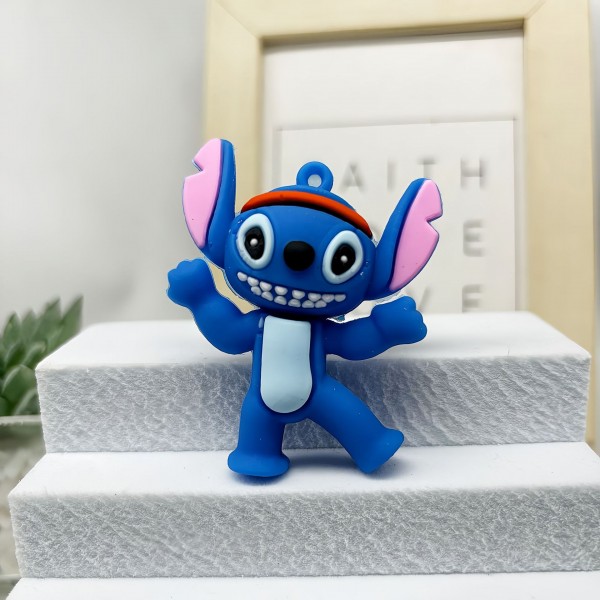 Фігурки Ліло та Стіч брелоки Lilo and Stitch міні дитячий ігровий набір 9 шт гумових фігурок 6 см