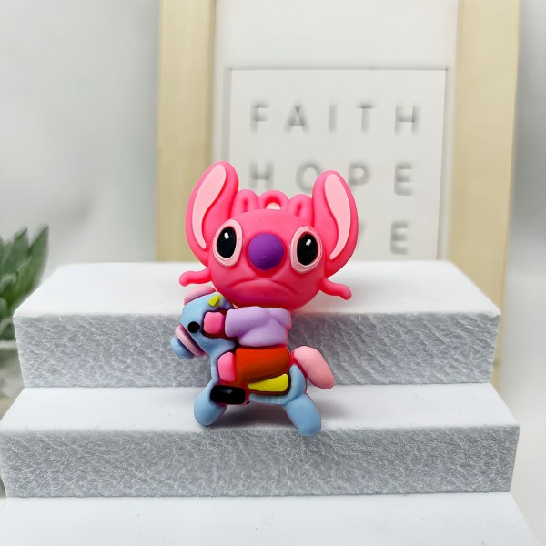 Фігурки Ліло та Стіч брелоки Lilo and Stitch міні дитячий ігровий набір 9 шт гумових фігурок 6 см