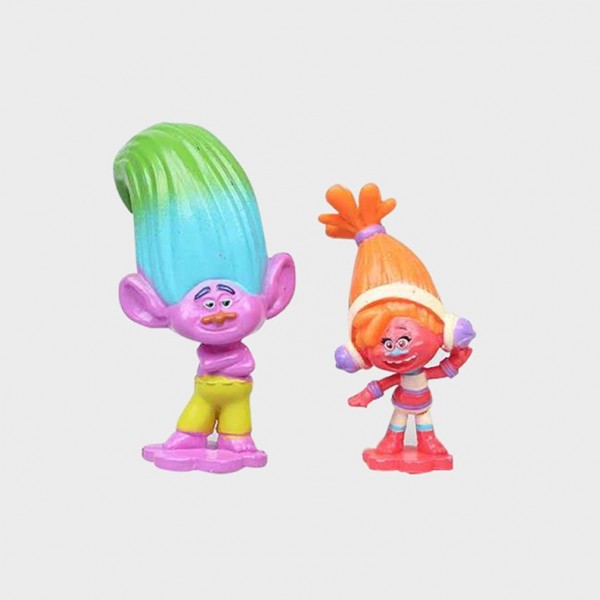 Набор фигурок Тролли Trolls Смурфики Smurfs детские игрушки 3-6 см 12 шт