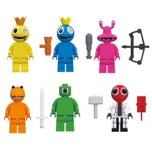 Набор фигурок Радужные друзья Roblox Rainbow Friends 6 шт/компл. игровые строительные блоки