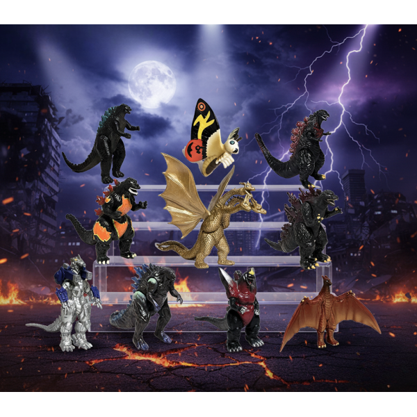 Фигурки Годзилла и монстры Godzilla & Monsters набор 10 шт 6 см