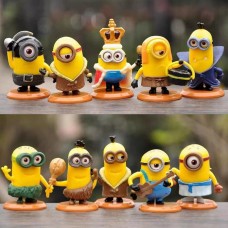 Фігурки Міньйони, Minions, Гидкий Я, Посіпаки, 10 шт, 6.8 см, дитячі іграшки, набір, колекційні