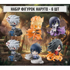 Наруто Naruto Узумакі, Саске Учіха, Пугало Хатаке, Орочімару, Спотс Учіха, Хаширама Сенджу міні фігурки 6 штук 5см ПВХ