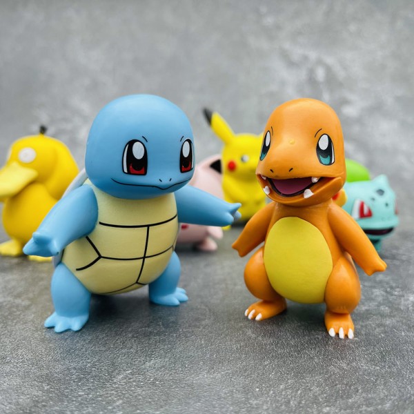 Фігурки Покемон Пікачу Pokemon Pikachu Чармандер Бульбазавр Біртл Джіґліпафф набір 6 шт 6-8 см