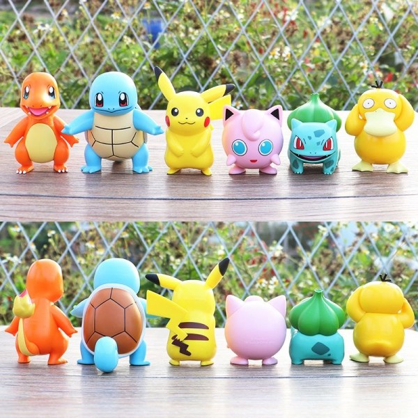 Фігурки Покемон Пікачу Pokemon Pikachu Чармандер Бульбазавр Біртл Джіґліпафф набір 6 шт 6-8 см