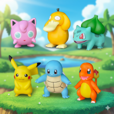 Покемон Пікачу Pokemon Чармандер Бульбазавр Міртл Джигліпафф дитячі фігурки 6 шт 6-8 см