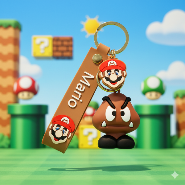 Брелок Супер Маріо Гумба Super Mario Goomba фігурка іграшка для ключів, рюкзака, сумки 5 см