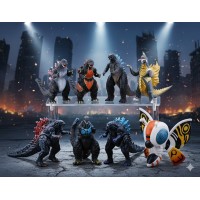 Набор фигурок Годзилла Мега Король монстров Mecha Godzilla Monster King 8 шт 10 см