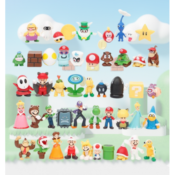 Набір фігурок Супер Маріо Super Mario брати Маріо ігрові фігурки 48 шт 2-5 см