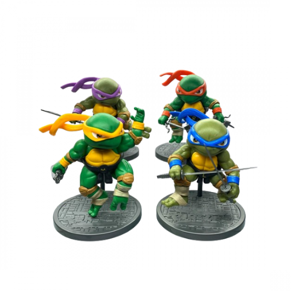 Набір фігурок Черепашки Ніндзя Ninja Turtles TMNT іграшки 4 шт Леонардо - Донатело - Мікіланжело - Рафаель 12,5 см