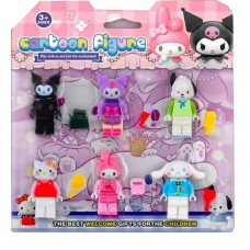 Набір фігурок лего Куромі Привіт Кітті Синаморол іграшки Kuromi Hello Kitty My Melody дитячий набір іграшкові фігурки конструктор