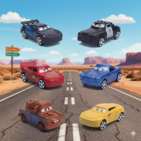 Набір машинок Тачки Cars Блискавка МакКуїн 6 шт 2,5-4 см