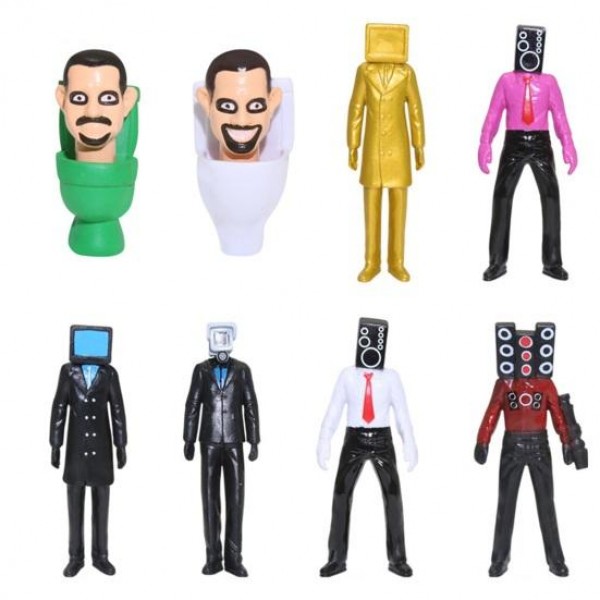 Набор фигурок Скибиди Туалет Skibidi Toilets фигурки детские игрушки 8 шт 6-11 см