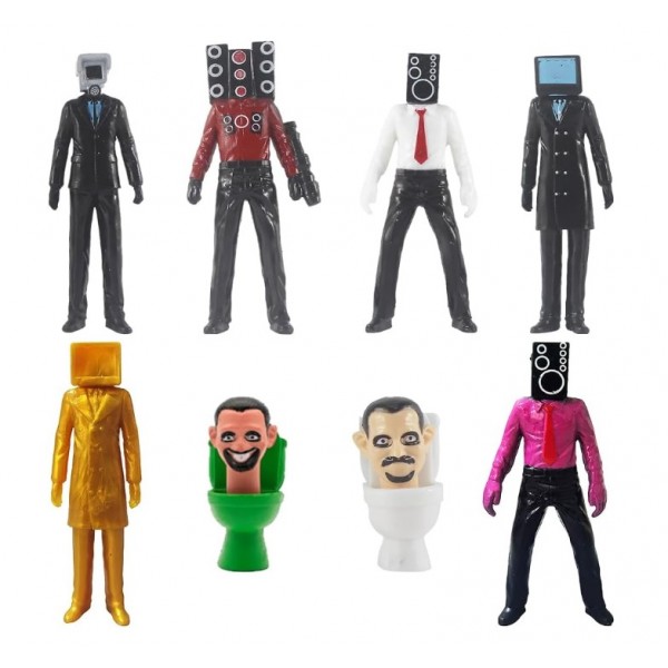 Набор фигурок Скибиди Туалет Skibidi Toilets фигурки детские игрушки 8 шт 6-11 см