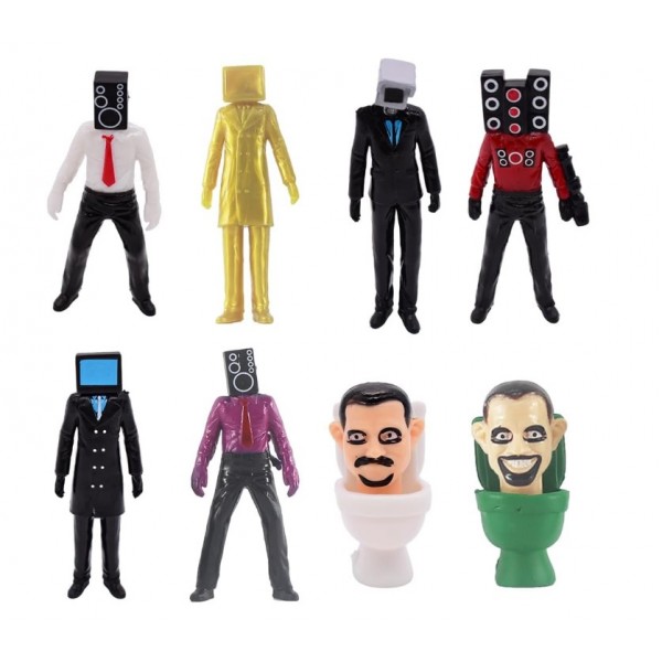 Набор фигурок Скибиди Туалет Skibidi Toilets фигурки детские игрушки 8 шт 6-11 см