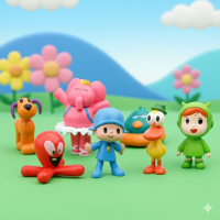 Покойо Pocoyo Малюк та його друзі іграшки фігурки для дітей Ніна, Еллі, Пато, Фред, Лула 7шт