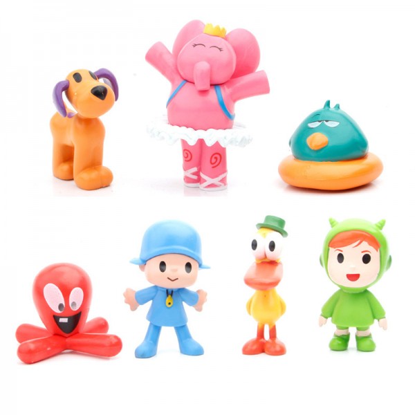 Покойо Pocoyo Малыш и его друзья игрушки фигурки для детей Нина, Элли, Пато, Фред, Лула 7шт