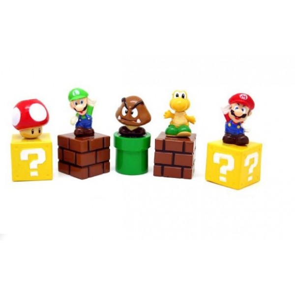 Набір фігурок  Супер Маріо Super Mario міні іграшки 5 шт 5 см