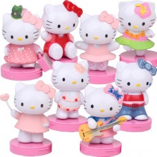 Фігурки Привіт Кітті Хеллоу Кітті Hello Kitty набір іграшки 8шт 6 см