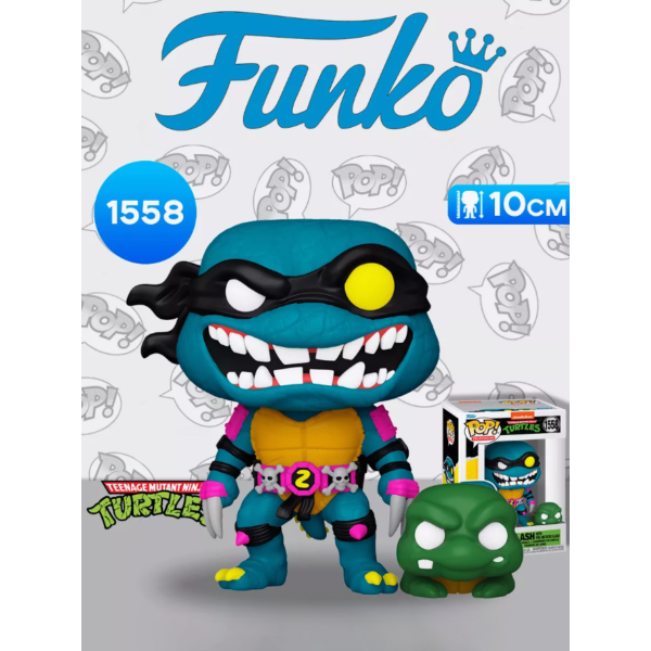 Фігурка Черепашки ніндзя Слеш Slash with Pre-Mutated Slash Funko Pop Фанко Поп ninja turtles TMNT 10 см №1558