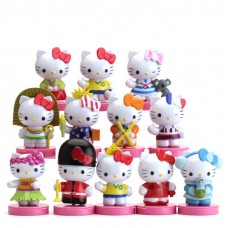 Привіт Кітті фігурки Hello Kitty Хеллоу Кітті дитячі іграшки 12 шт 6 см