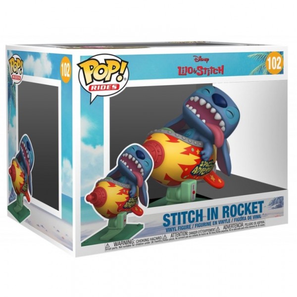 Фігурка Ліло і Стіч Фанко Поп Дісней Стіч в ракеті Funko Pop Disney Lilo Stitch Stitch in Rocket 10 см №102