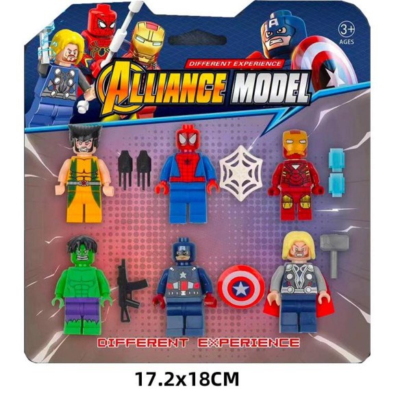 Набір фігурок лего Marvel Avengers мініфігурки Супергероїв Марвел Месники 6 шт іграшки дитячий набір іграшкові фігурки конструктор