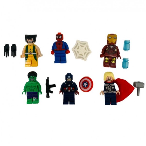 Набір фігурок лего Marvel Avengers мініфігурки Супергероїв Марвел Месники 6 шт іграшки дитячий набір іграшкові фігурки конструктор