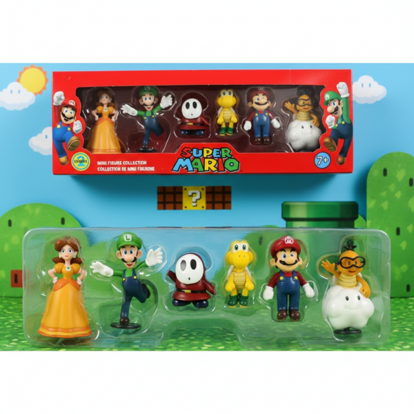 Набір фігурок Супер Маріо Super Mario іграшки Принцеса Дейзі, Луїджі, Купа Трупа, Лакіту 6 шт 4-6 см