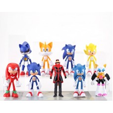 Супер Сонік та його друзі Sonic the Hedgehog набір дитячі іграшки ігрові фігурки 9шт