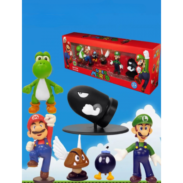 Фігурки Супер Маріо Super Mario Брати Маріо Луїджі куля Білла Йоші гомба іграшки 6 штук 3-6 см