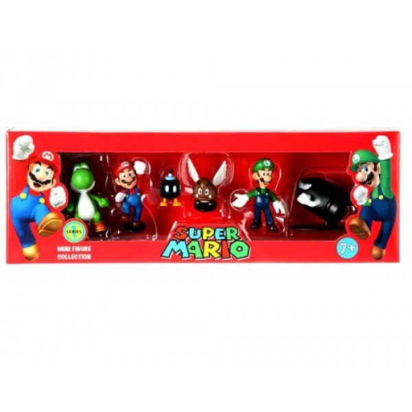 Фігурки Супер Маріо Super Mario Брати Маріо Луїджі куля Білла Йоші гомба іграшки 6 штук 3-6 см