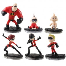 Суперсімейка фігурки Incredibles для дітей 6 шт. 3,5-10 см