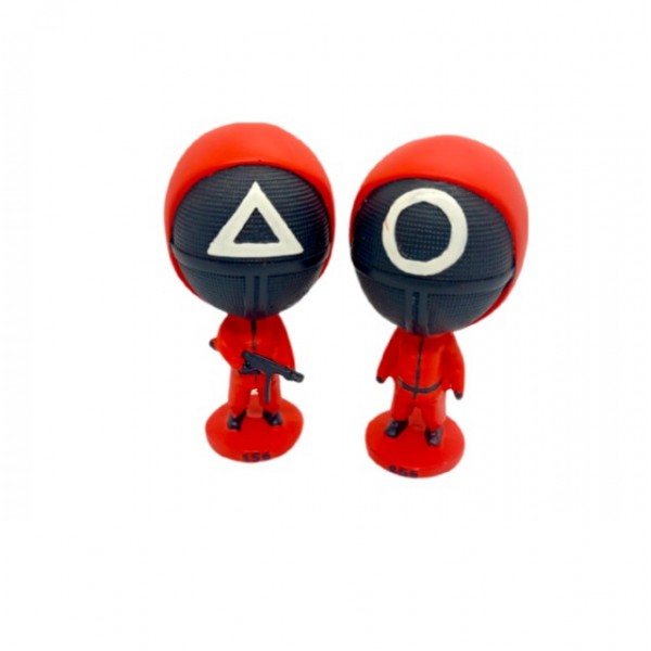 Фигурка Игра в кальмара Squid game на подставке треугольник, круг 17см 1 шт