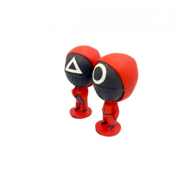 Фигурка Игра в кальмара Squid game на подставке треугольник, круг 17см 1 шт