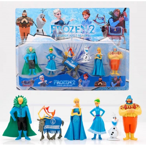 Игрушки набор Фрозен Холодное сердце Frozen 2 Анна-Эльза-Кристофф-Олаф Дисней 6 шт 5 - 10 см